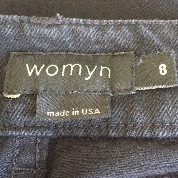 Womyn Vintage Black Straight Leg Stretch Jeans - Picture 3 of 4